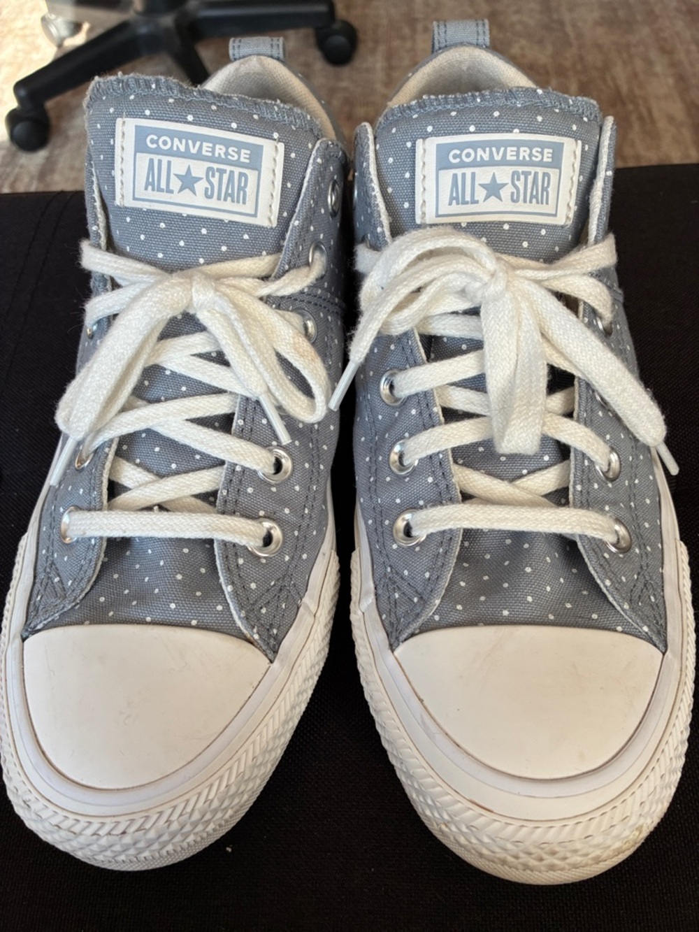 Converse Gray Polka Dot Low-Top Sneakers